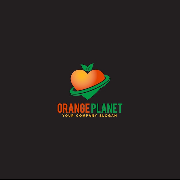 Orange planet logo vorlage