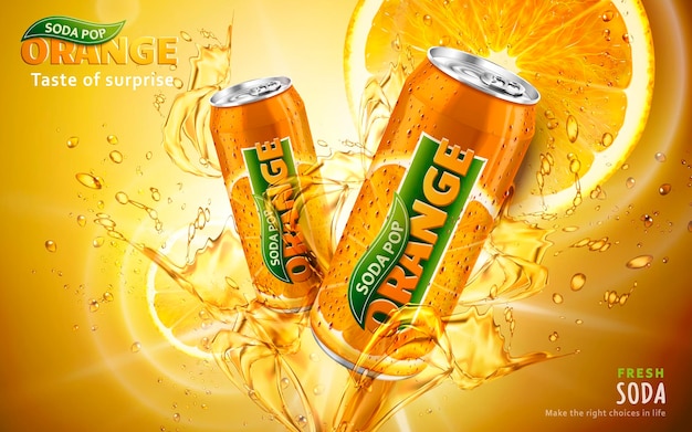 Orange-Soda-Werbung