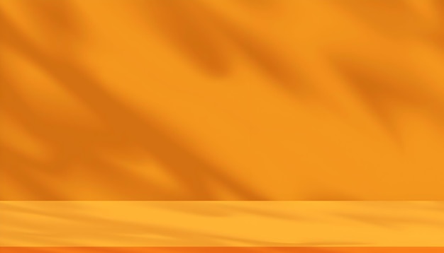 Orange Studio mit Schatten für die Produktausstellung