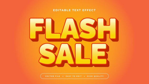 Orange und gelb Flashsale 3D-bearbeitbare Text-Effekt-Schriftart