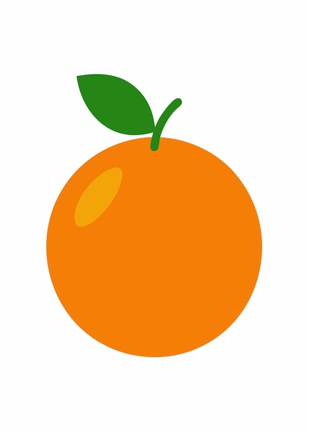 Orange Vektorkunst auf weißem Hintergrund