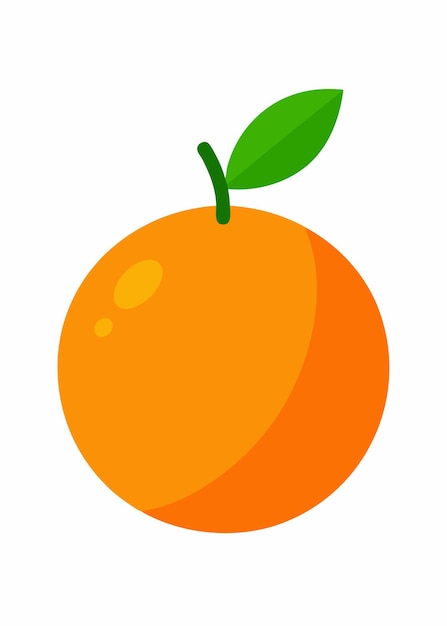 Orange Vektorkunst auf weißem Hintergrund