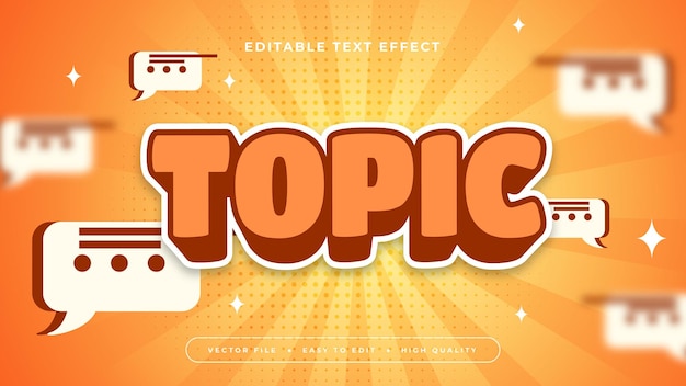 Orange-Weiß-Gelb-Thema 3D-bearbeitbarer Text-Effekt-Schriftstil