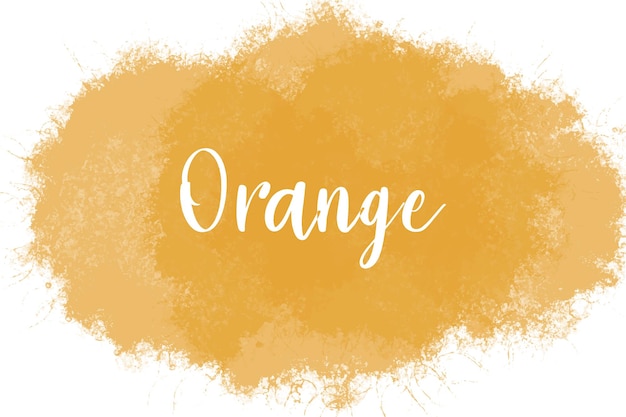 Orangefarbener aquarellspritzer abstrakter texturhintergrund