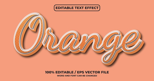 Orangefarbener Texteffektstil