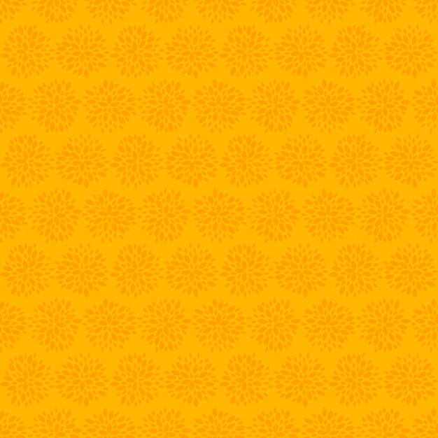 Orangefarbenes nahtloses Muster mit orangefarbenen kleinen Blütenblättern