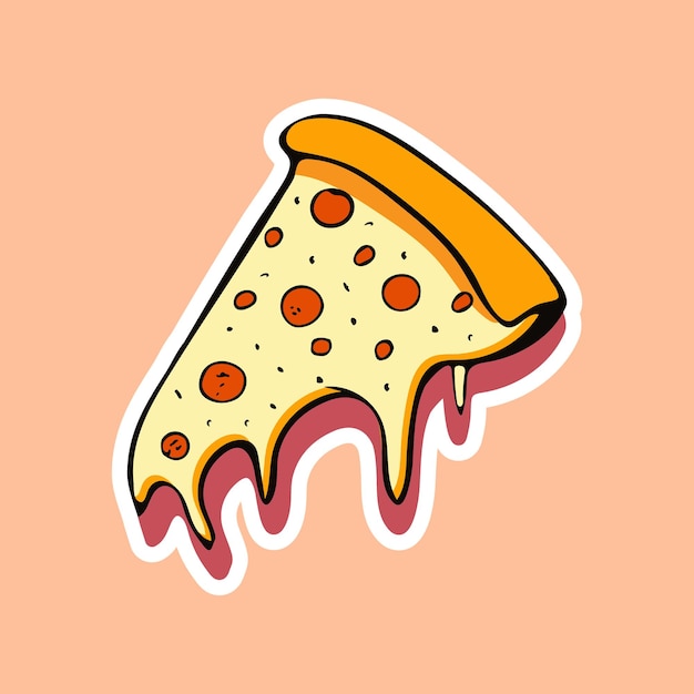 Orangefarbenes Pizza-Vektorlogo