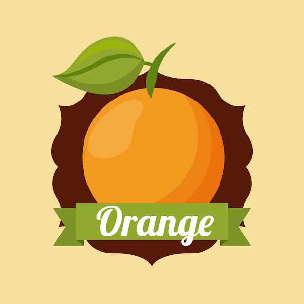 Orangenfrucht-symbol