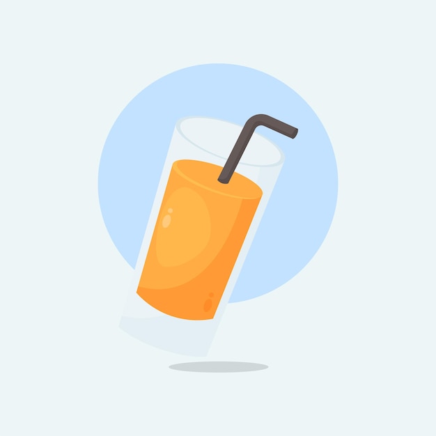 Orangensaft-symbol cartoon-stil illustration