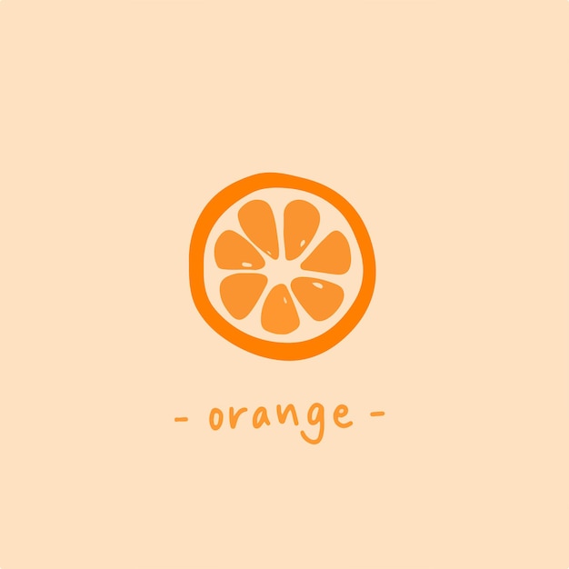 Orangenscheibe symbol gesunde frucht vektor illustration