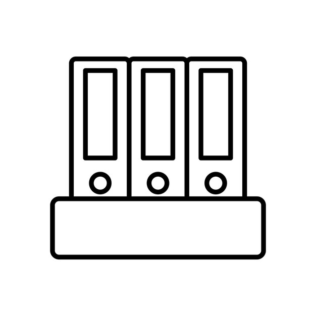 Ordner-Zeichen-Symbol, Vektor-Glyphen-Farbsymbol