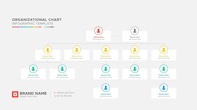 Vektor organigramm, baumdiagramm, dendrogram business infographic template design