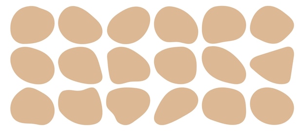 Organische blobform mit unregelmäßiger form abstrakte vektordarstellung zufälliger ovaler asymmetrischer kieselstein runder amöbenfleck einfache grafische geometrische flecken