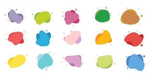 Organische Blobform Moderne Blotchform Organische Amoeba Blobform Abstrakt Farbiger Vektor