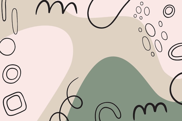Organische Form Hand zeichnen Hintergrund mit natürlichen Farben für Tapeten Poster Heimdekoration Rahmen