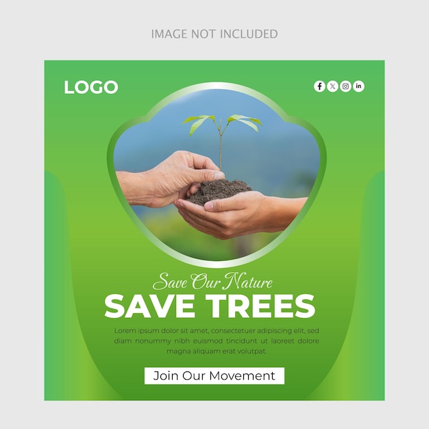 Organische Go-Green-Banner-Vorlage