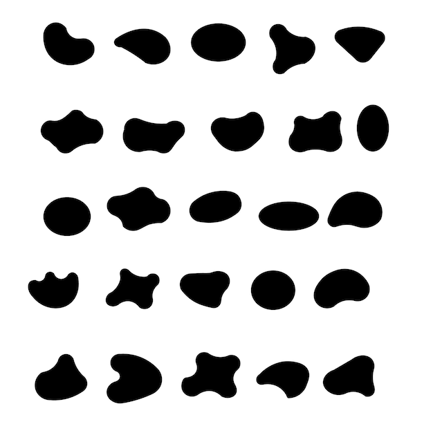 Organische Vektorillustrationssatz in Blobform
