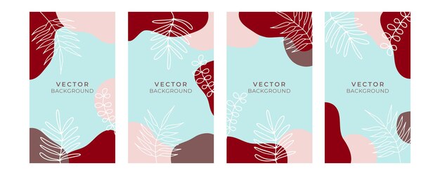 Organischer Hintergrund mit floralen und geometrischen Elementen. Für Social-Media-Beiträge, mobile Apps, Banner-Design und Web- oder Internet-Anzeigen. Böhmische Modehintergründe. Hintergrund im Boho-Stil