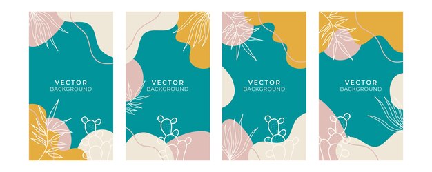 Organischer Hintergrund mit floralen und geometrischen Elementen. Für Social-Media-Beiträge, mobile Apps, Banner-Design und Web- oder Internet-Anzeigen. Böhmische Modehintergründe. Hintergrund im Boho-Stil