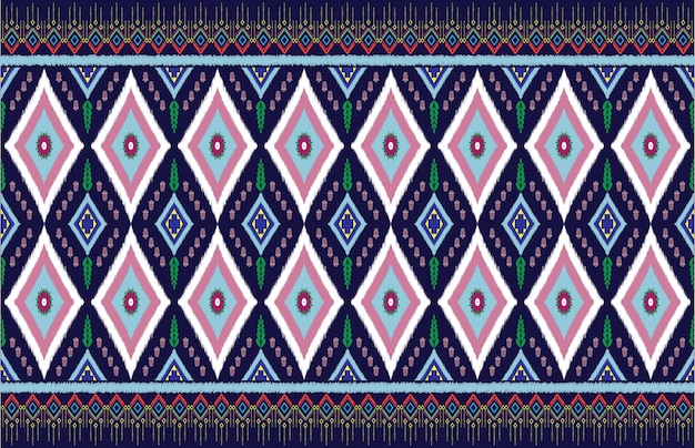 Orientalische ethnische Geometrie ikat nahtloses Muster traditionelles Design für Hintergrund, Teppich, Tapete