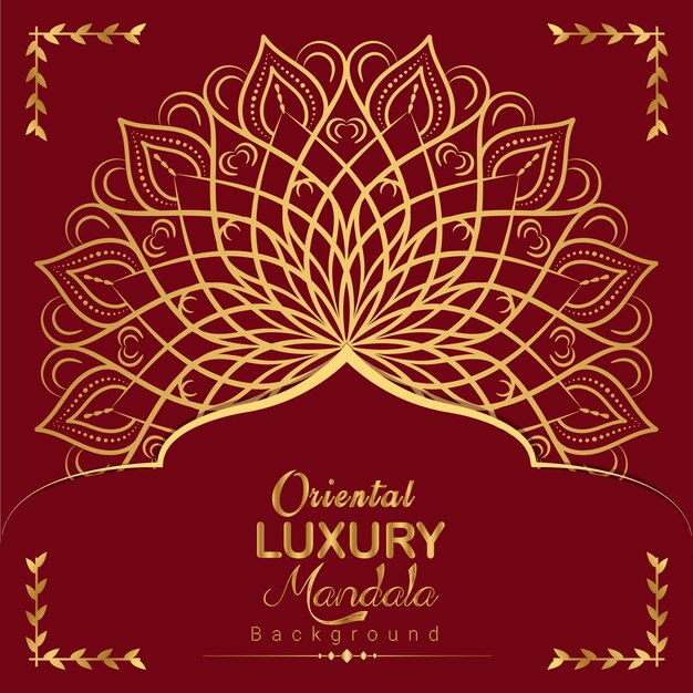 Orientalischer luxus-mandala-hintergrund