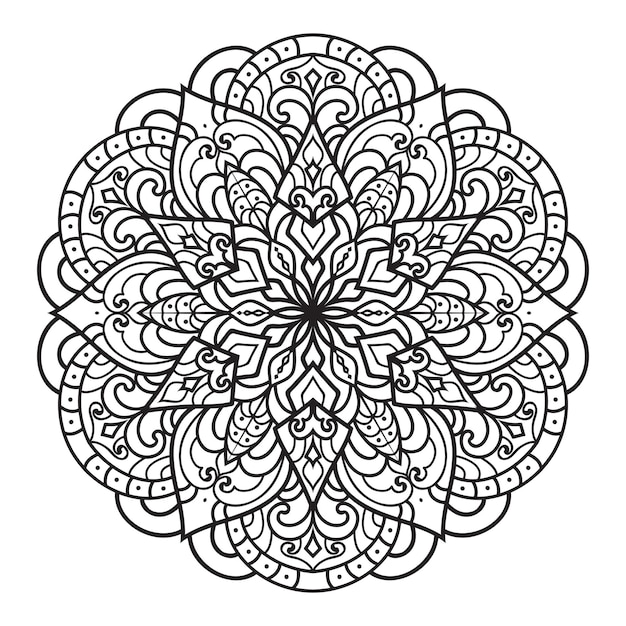 Orientalisches mystisches muster.yoga-mandala.handgezeichnete illustration