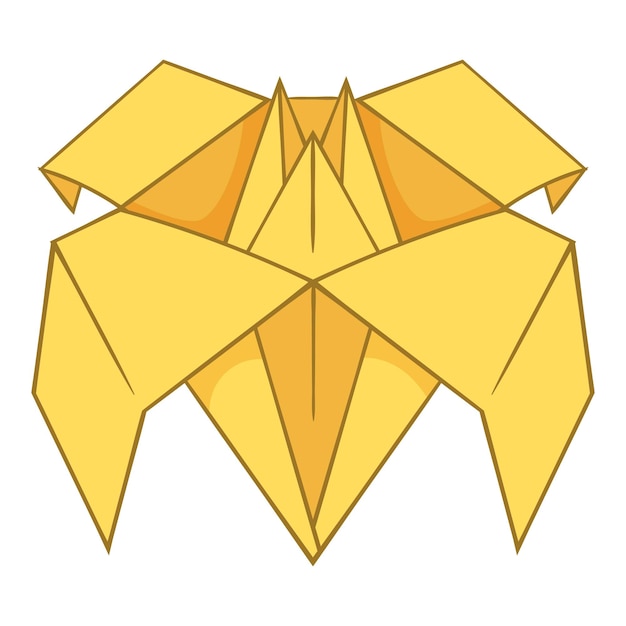 Origami-lilien-symbol cartoon-illustration des origami-lilien-vektorsymbols für webdesign