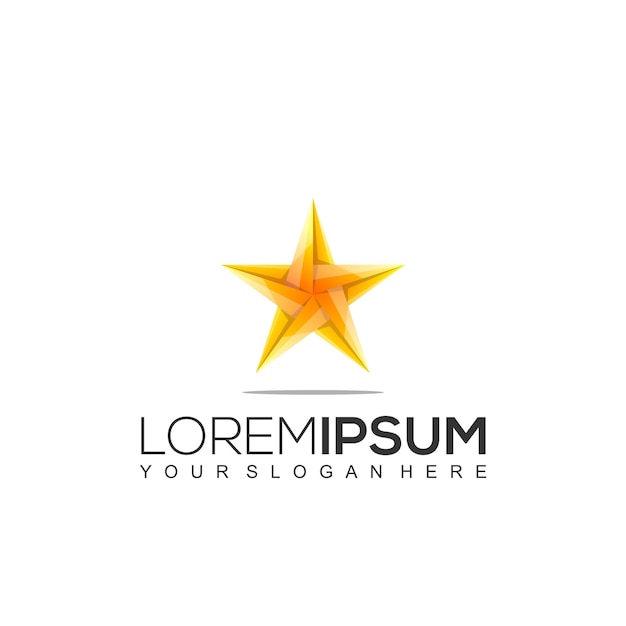 Origami star logo design vorlage