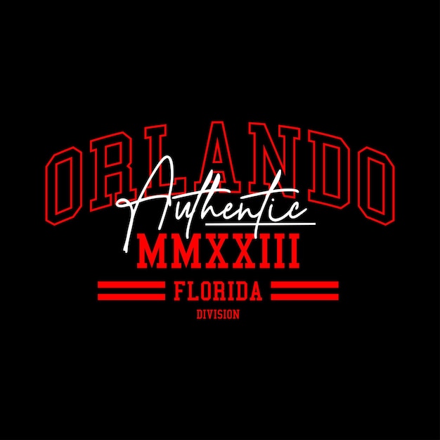 Orlando 2023 typografie für bedrucktes t-shirt