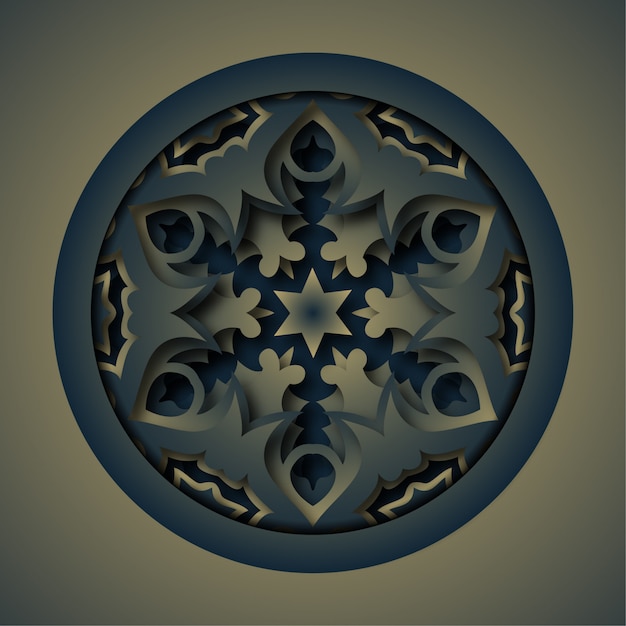 Ornament abstrakten Hintergrund, Laserschneiden Mandala