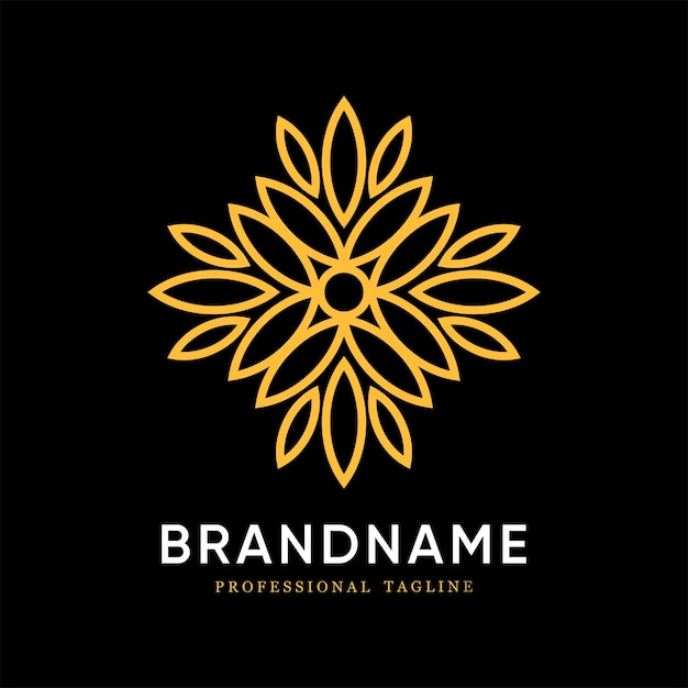 Ornament-blumen-premium-logo-design-vorlage