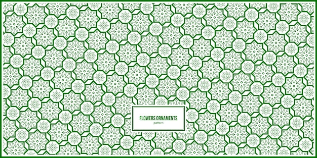 Ornament grünes muster abstrakter blumen