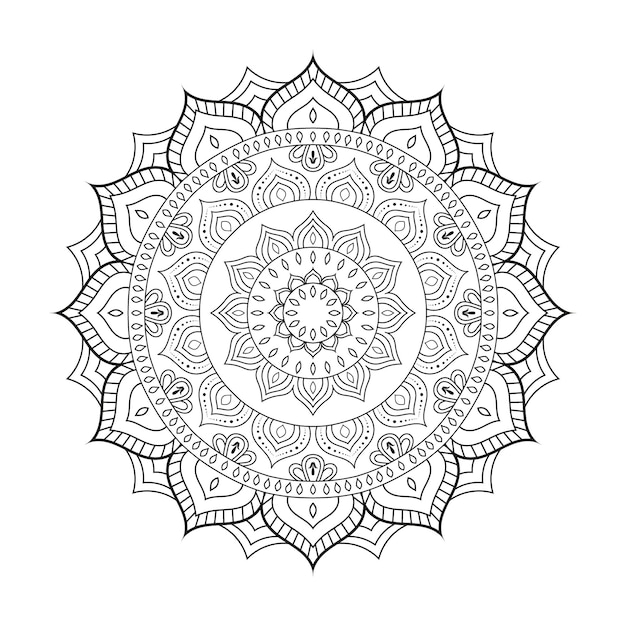 Ornament Rundes Set mit Mandalas