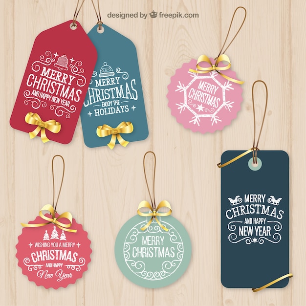 Ornamental christmas tags