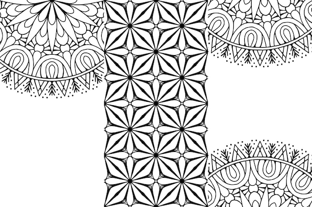 Ornamental mandala design hintergrund gliederung