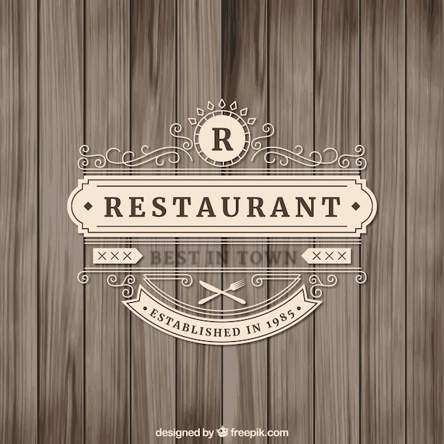 Vektor ornamental restaurant logo