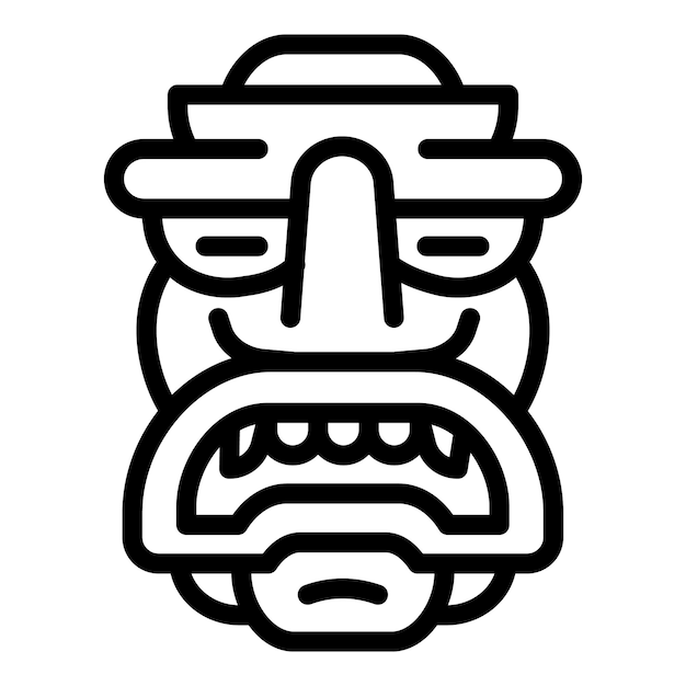 Ornamentales Idol-Symbol Umriss von Ornamentalem Idol-Vektor-Symbole für Webdesign, isoliert auf weißem Hintergrund
