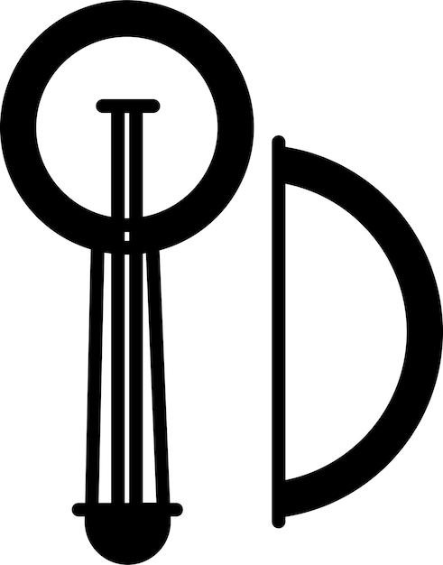 Vektor orutu-glyph und linienvektor-illustration