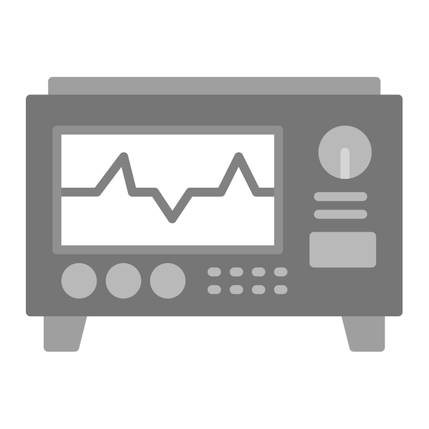 Vektor oscilloskop-ikonen-vektorbild kann für elektrische schaltkreise verwendet werden