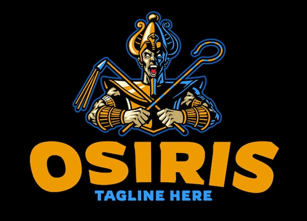 Osiris des ägyptischen gott-maskottchen-sport-logos