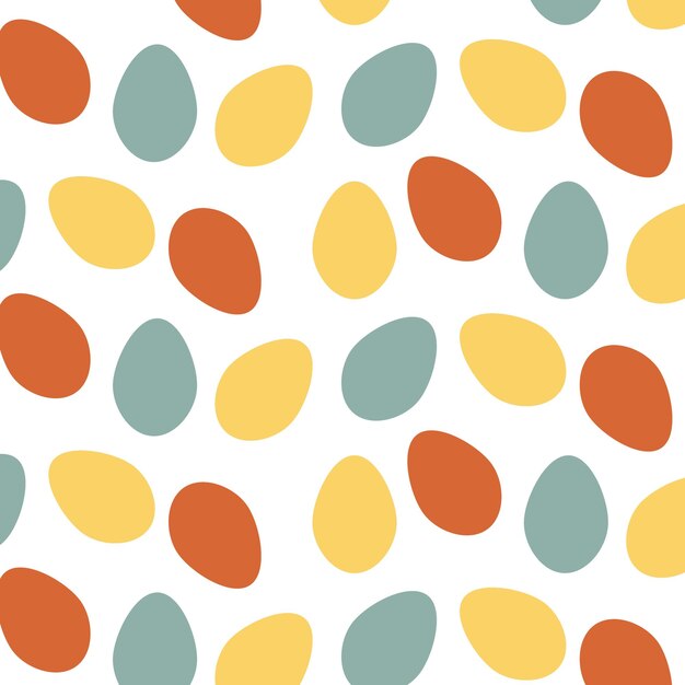 Ostereier Retrofarben nahtloses Muster Ostermondag Vektorillustration