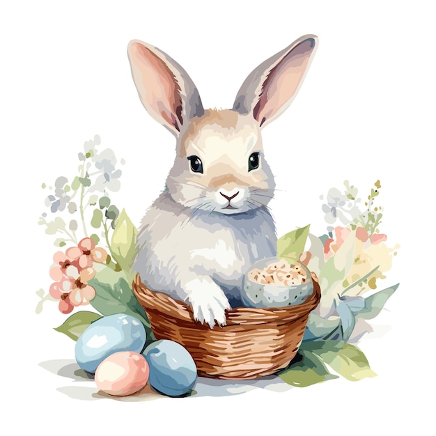 Vektor osterhase aquarell vektor clipart