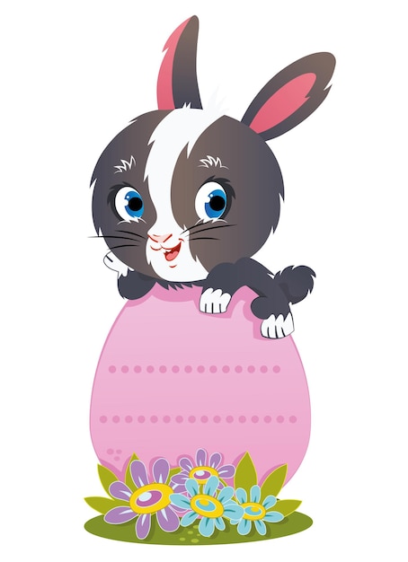 Osterhase mit leerer textraum-vektorillustration