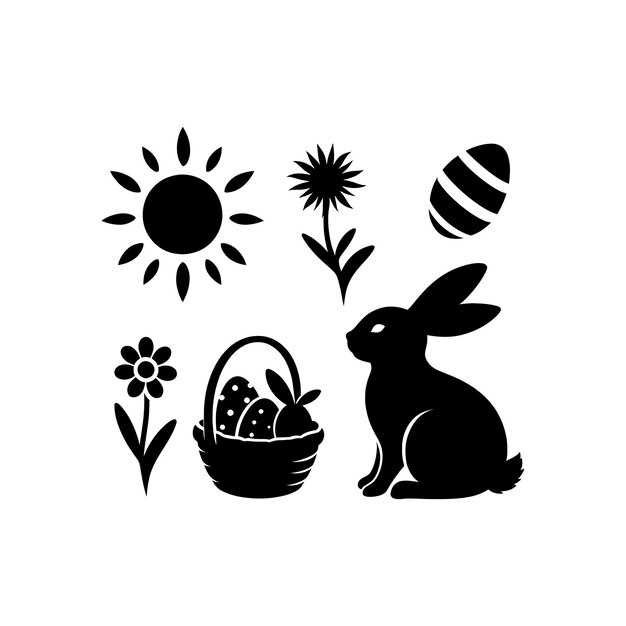 Vektor osterhase ostern hase vektor-illustration