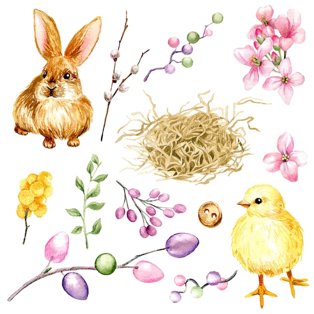 Ostern clipart set mit eiern illustration design