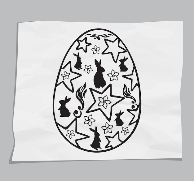 Vektor ostern-papierschnitt-design