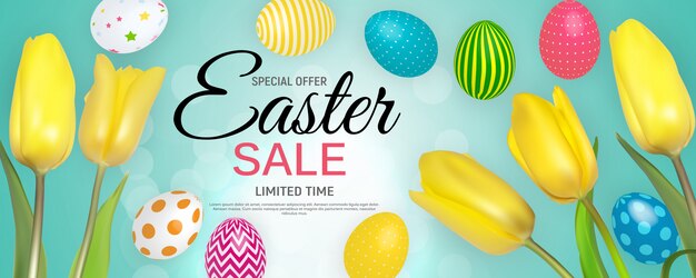 Ostern Verkauf Banner Vorlage