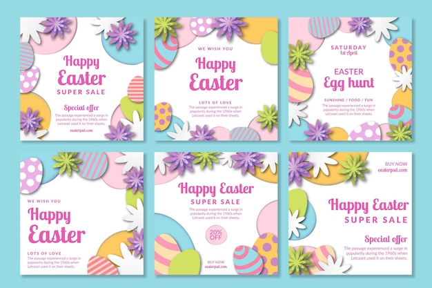 Ostern Verkauf Instagram Beiträge Sammlung