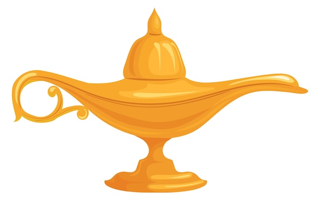 Vektor ostlampe goldene alladin-laterne-cartoon-ikone