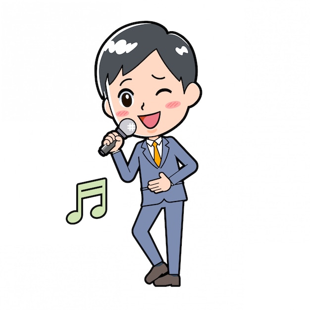 Out line businessman song singen